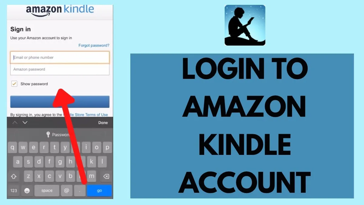 Amazon account login screen on tablet