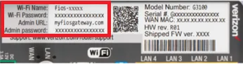 find verizon router model