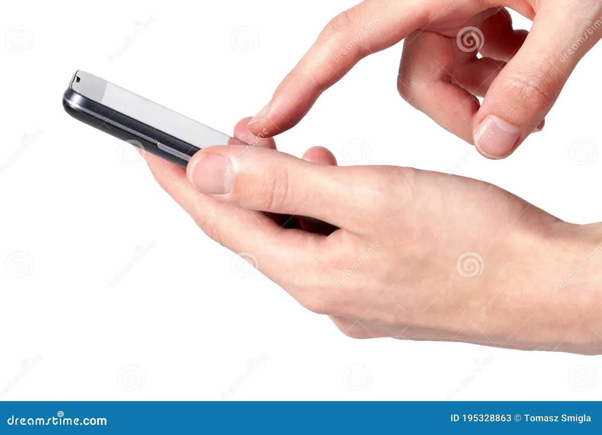 finger tapping Android phone screen