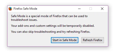 Firefox Safe Mode