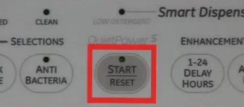 GE dishwasher error code lights