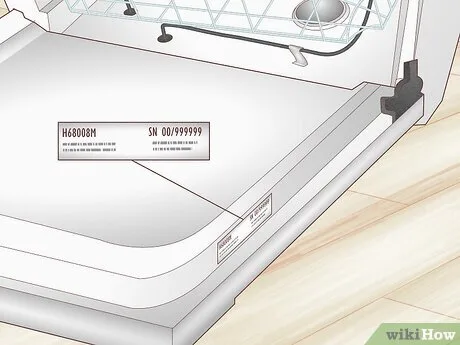 GE dishwasher model number location