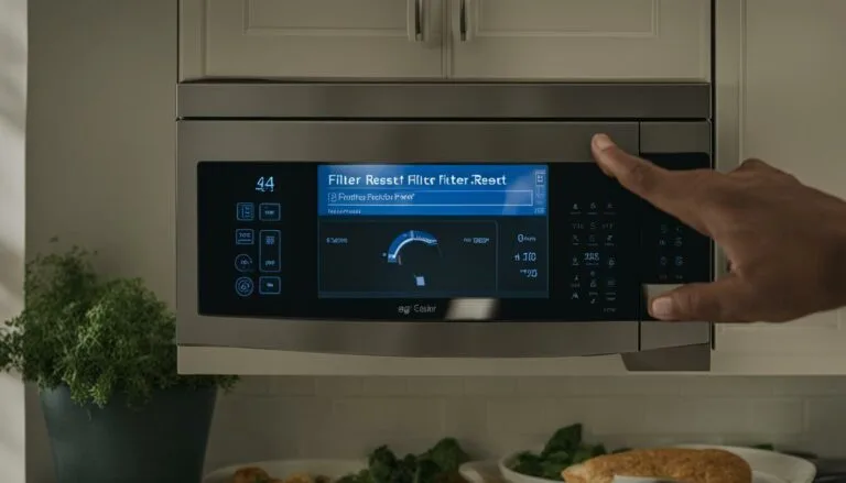 ge microwave filter reset light