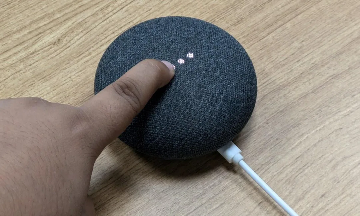 google home mini reset button