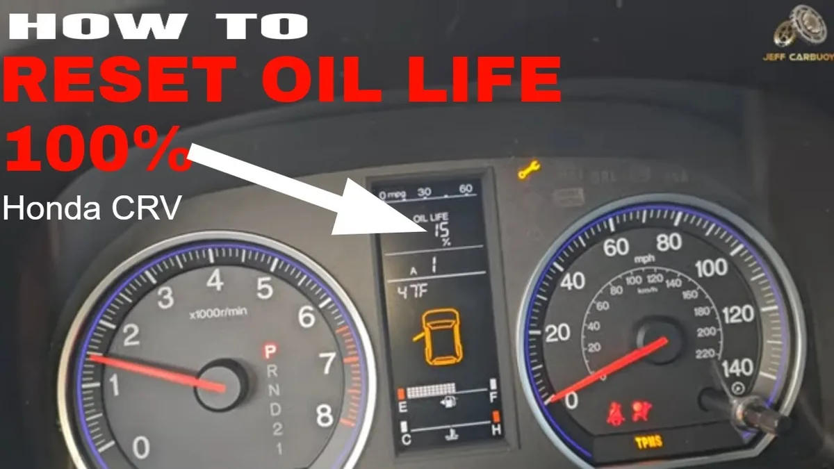 Honda CR-V oil life 100%