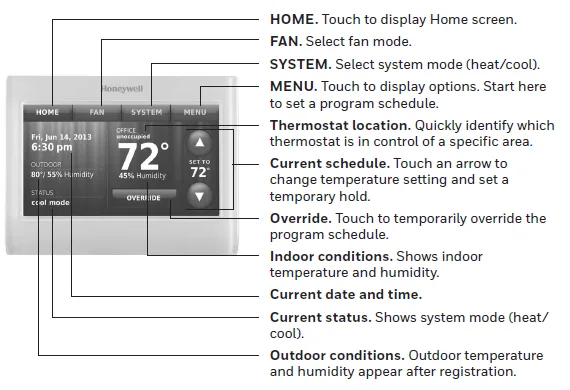 Honeywell thermostat menu factory reset
