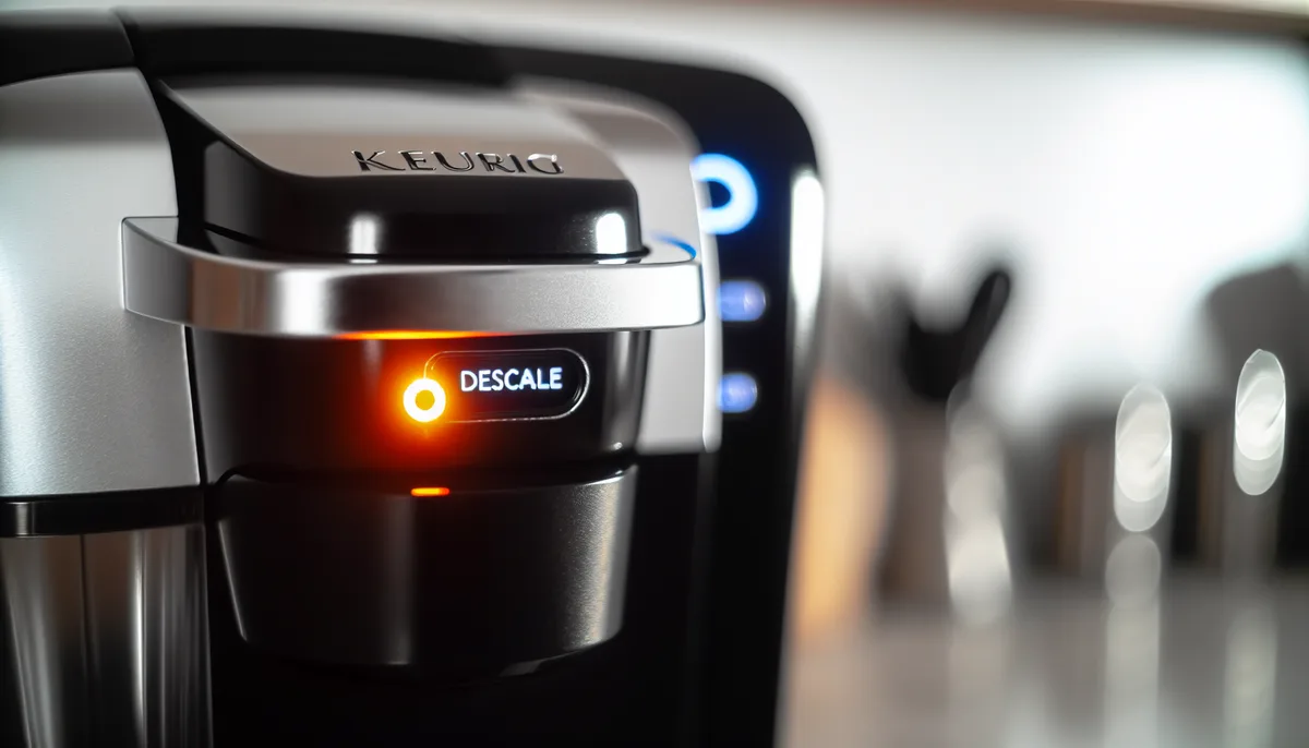 how to reset descale light on keurig