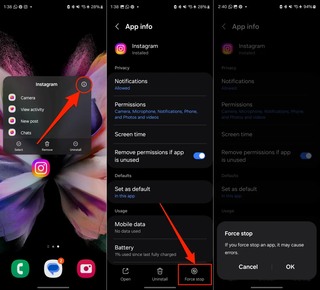 how to reset instagram search suggestions