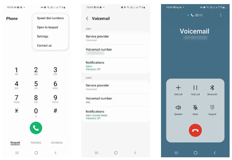 how to reset voicemail password on android