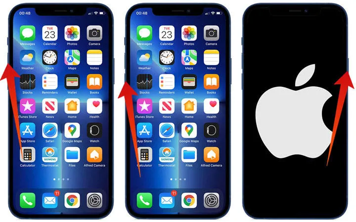 iPhone restarting after reset