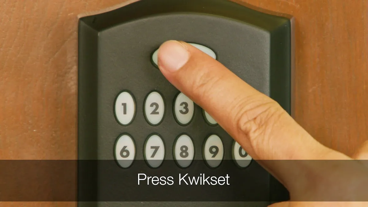 Kwikset programming button press