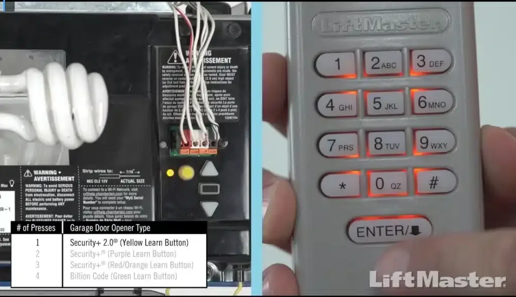 LiftMaster learn button