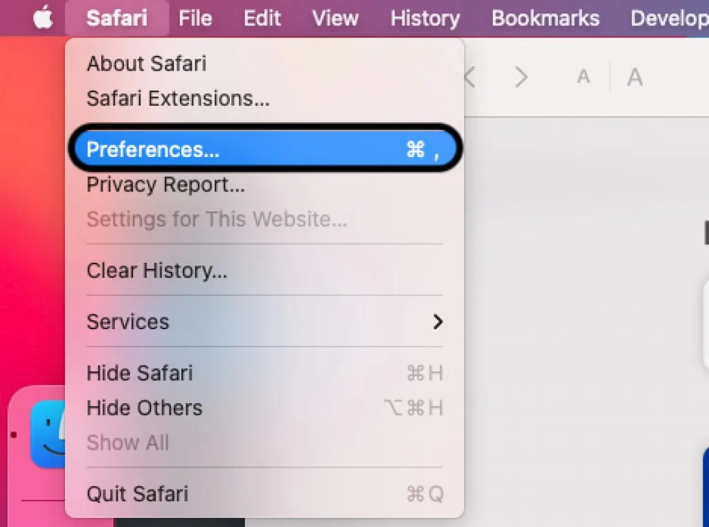 Mac Safari preferences