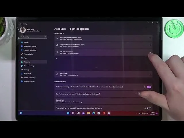 Microsoft Surface locked screen