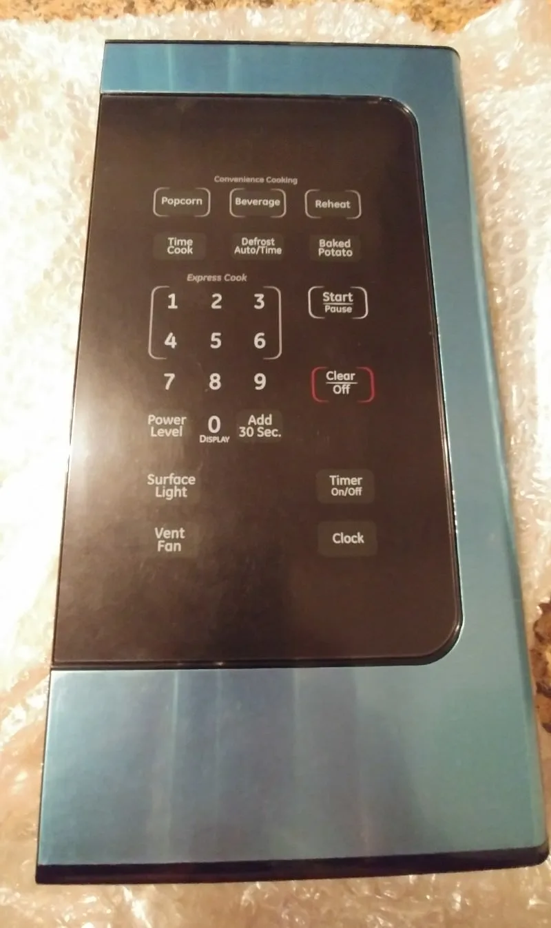 microwave control panel