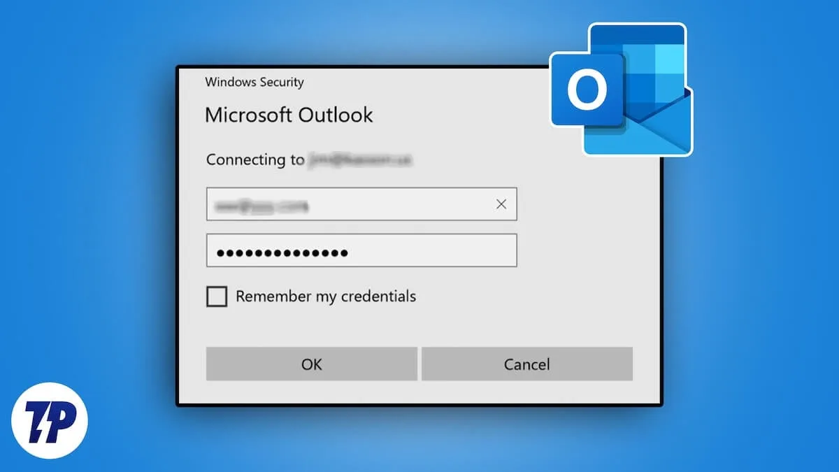 Outlook cached credentials error