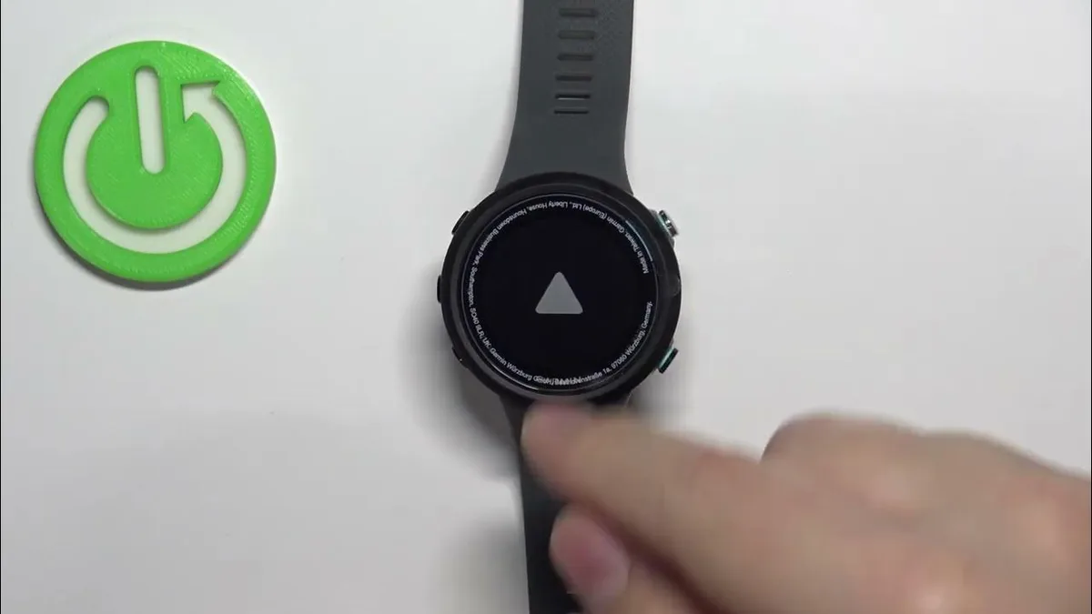 pressing button on Garmin watch