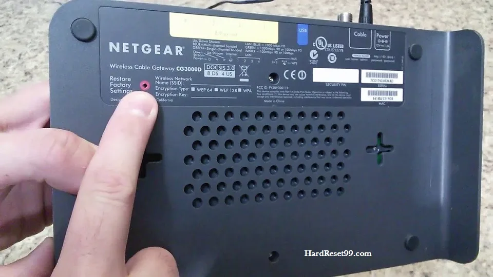 reset button location netgear