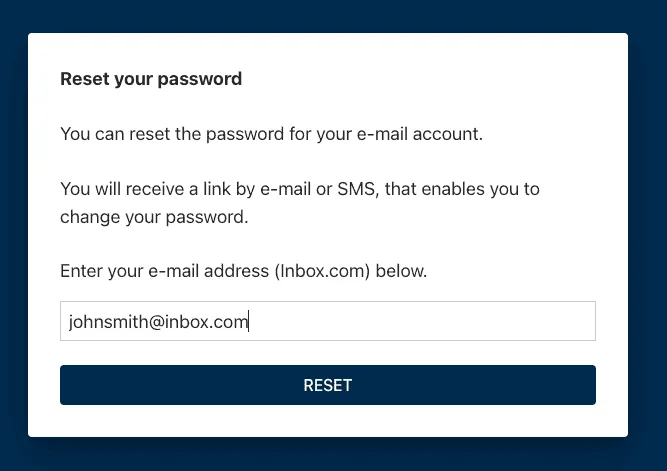 reset link email