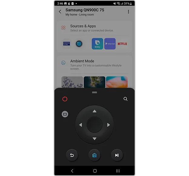 SmartThings app remote control