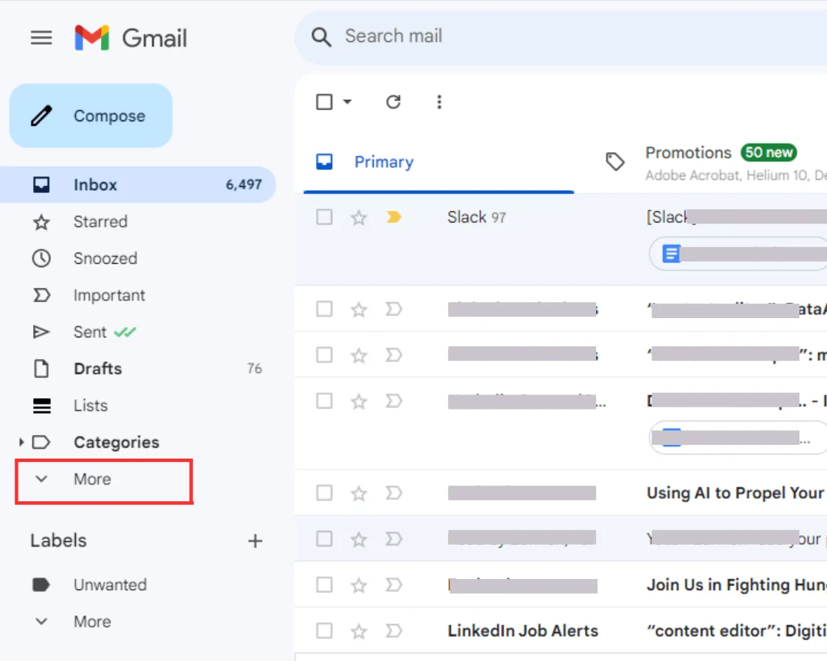 spam folder