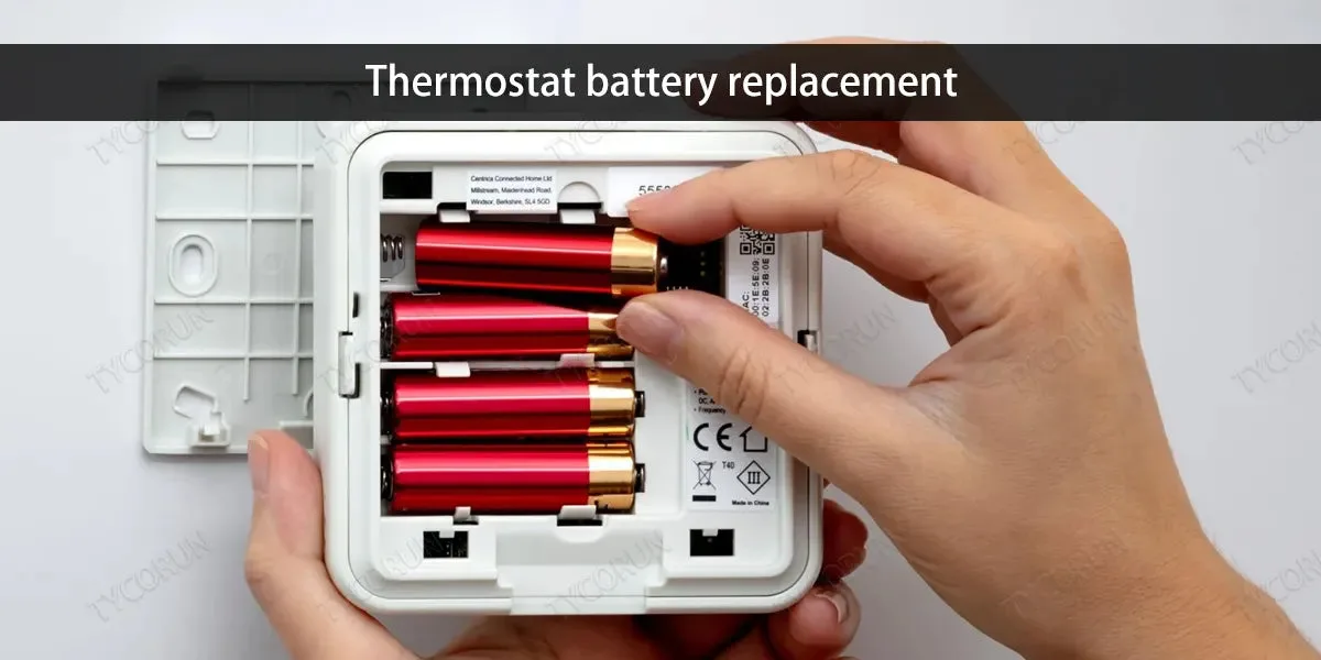 thermostat battery compartment