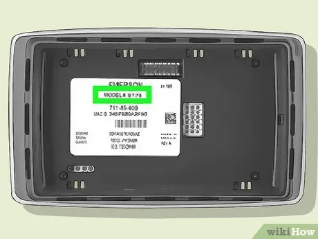 thermostat model number location