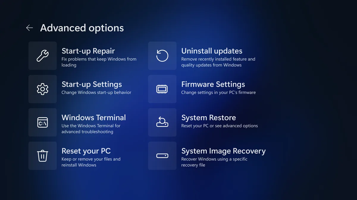 windows 11 factory reset from boot