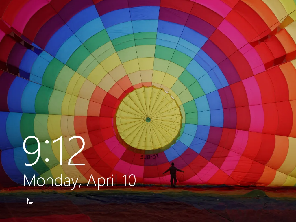 Windows Hello PIN lock screen