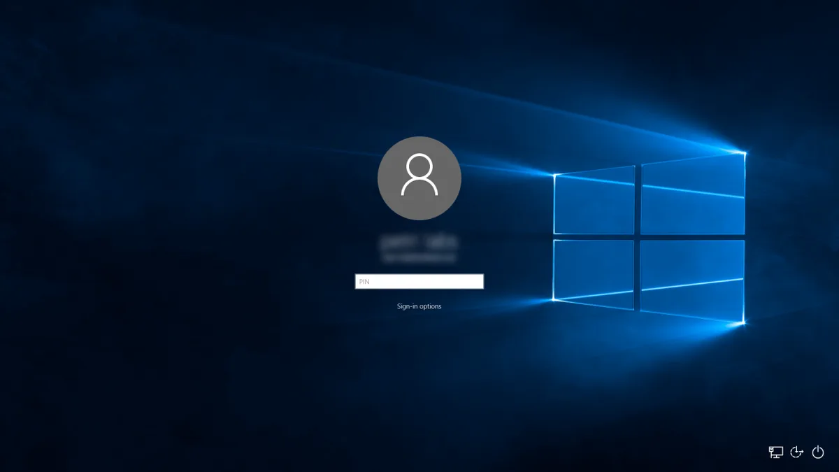 Windows login lock screen